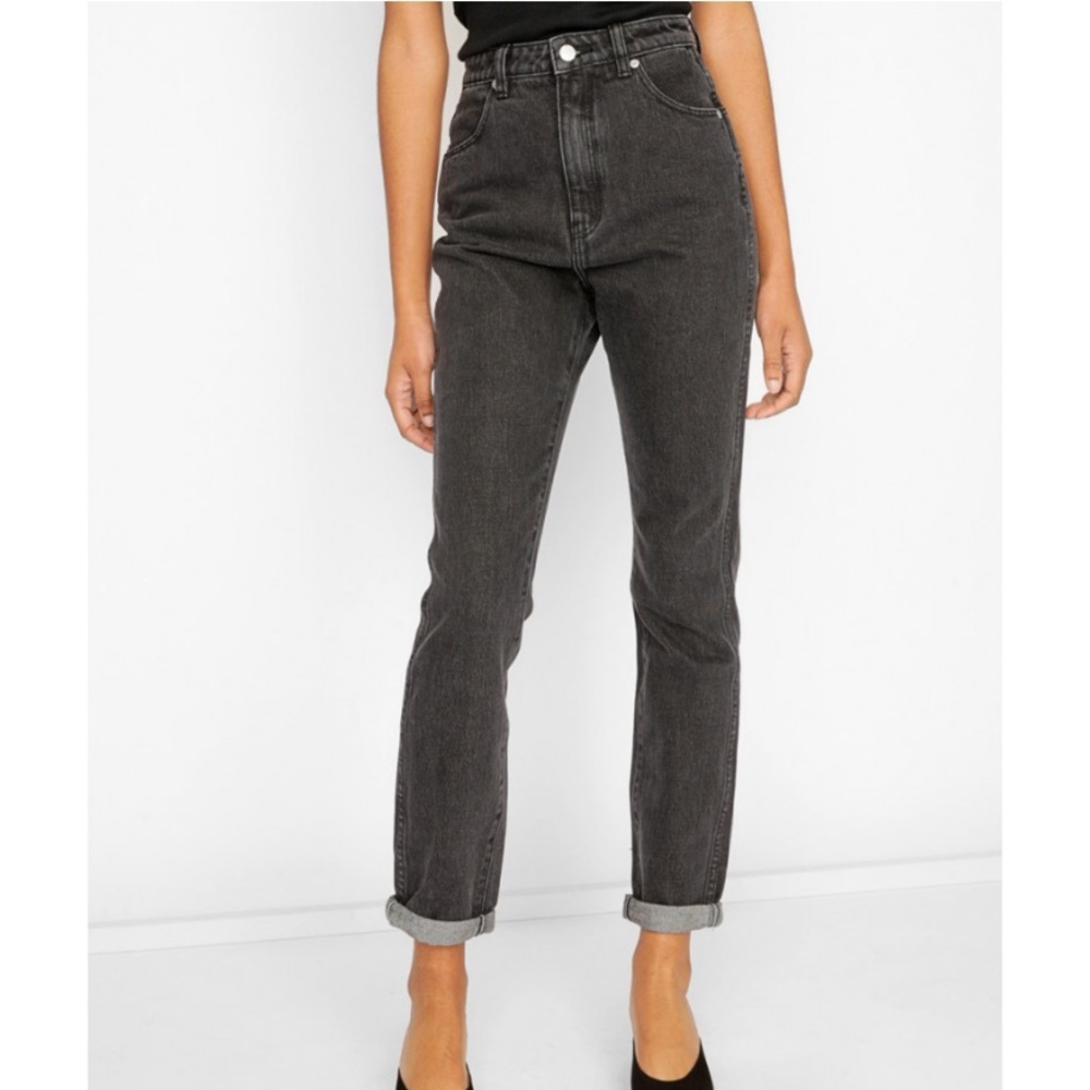 ROLLAS high rise duster relaxed jeans Black